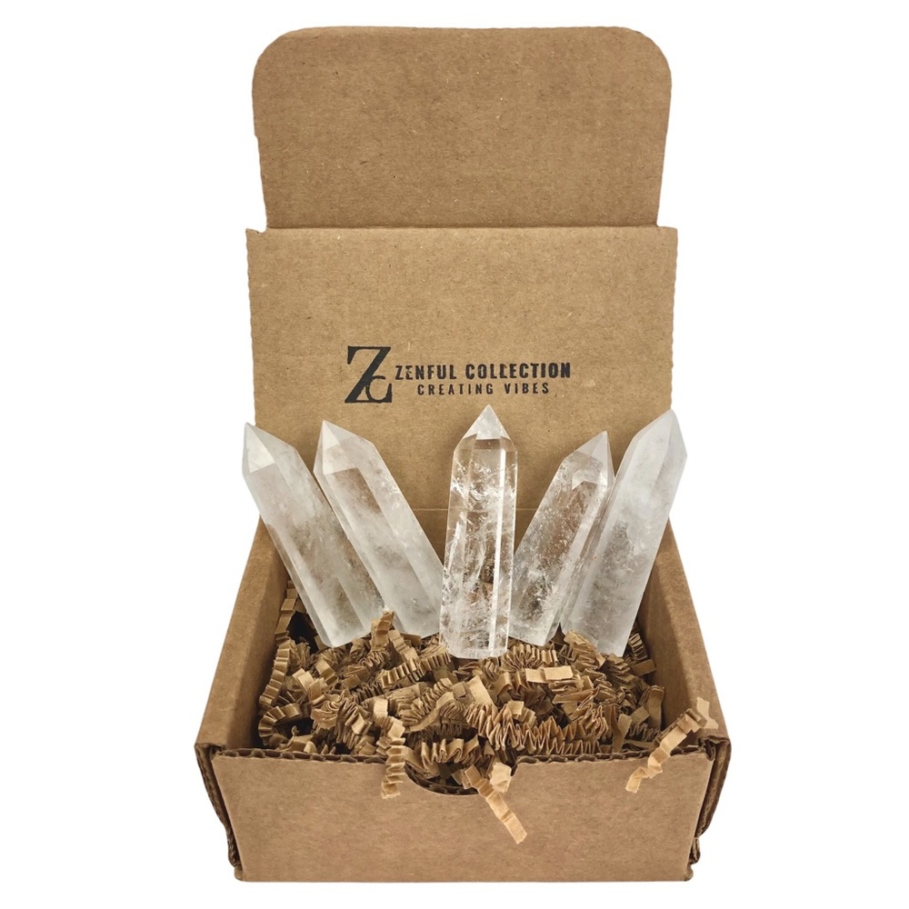 Clear Quartz Stone Healing Crystal Pyramid Tower Wand Point Obelisk Rock - Picture 7 of 9
